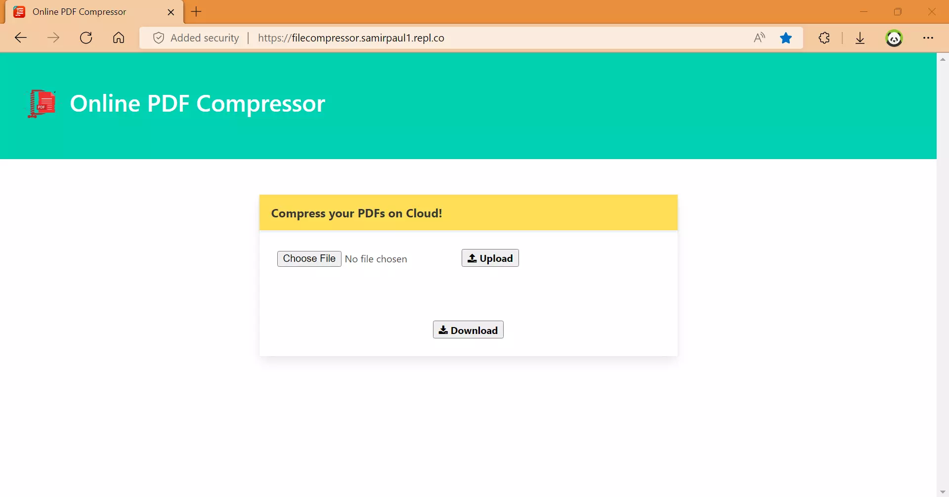 Online PDF Compression Tool Landing Page - Clean and intuitive web interface with drag-and-drop upload zone, file size indicator, compression progress bar, and secure file handling features for fast PDF optimization using Python Flask and PDFNetPython