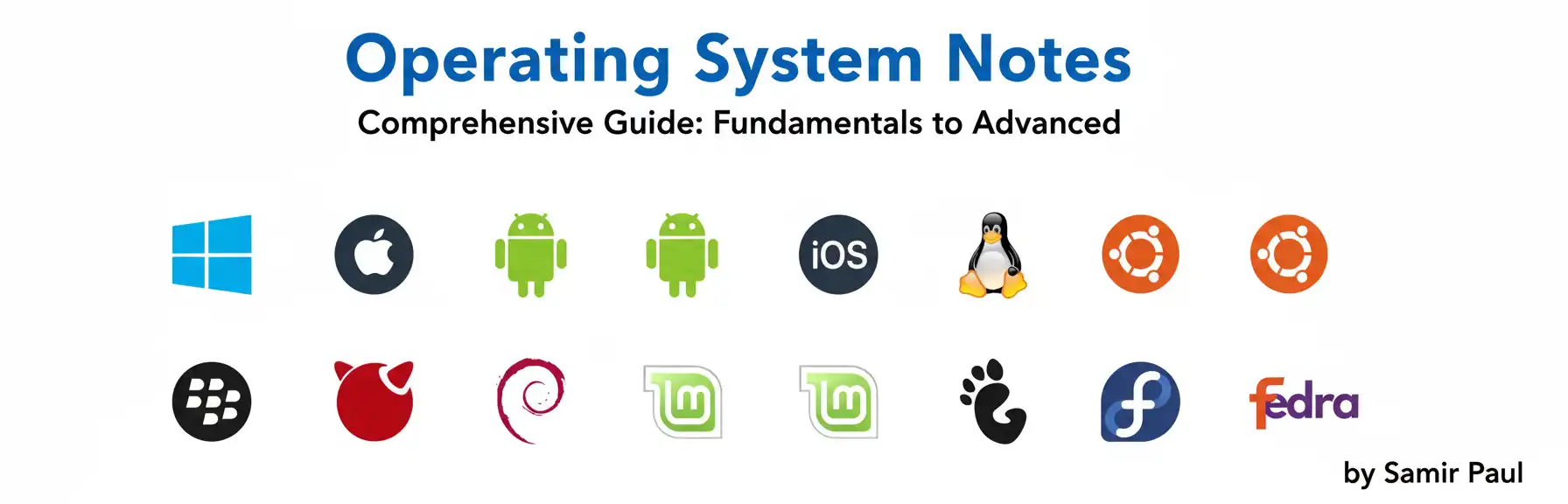 Deep, practical Operating Systems guide covering processes, threads, scheduling, virtual memory, file systems, I/O, security and kernel development — ideal for interviews and OS engineers.